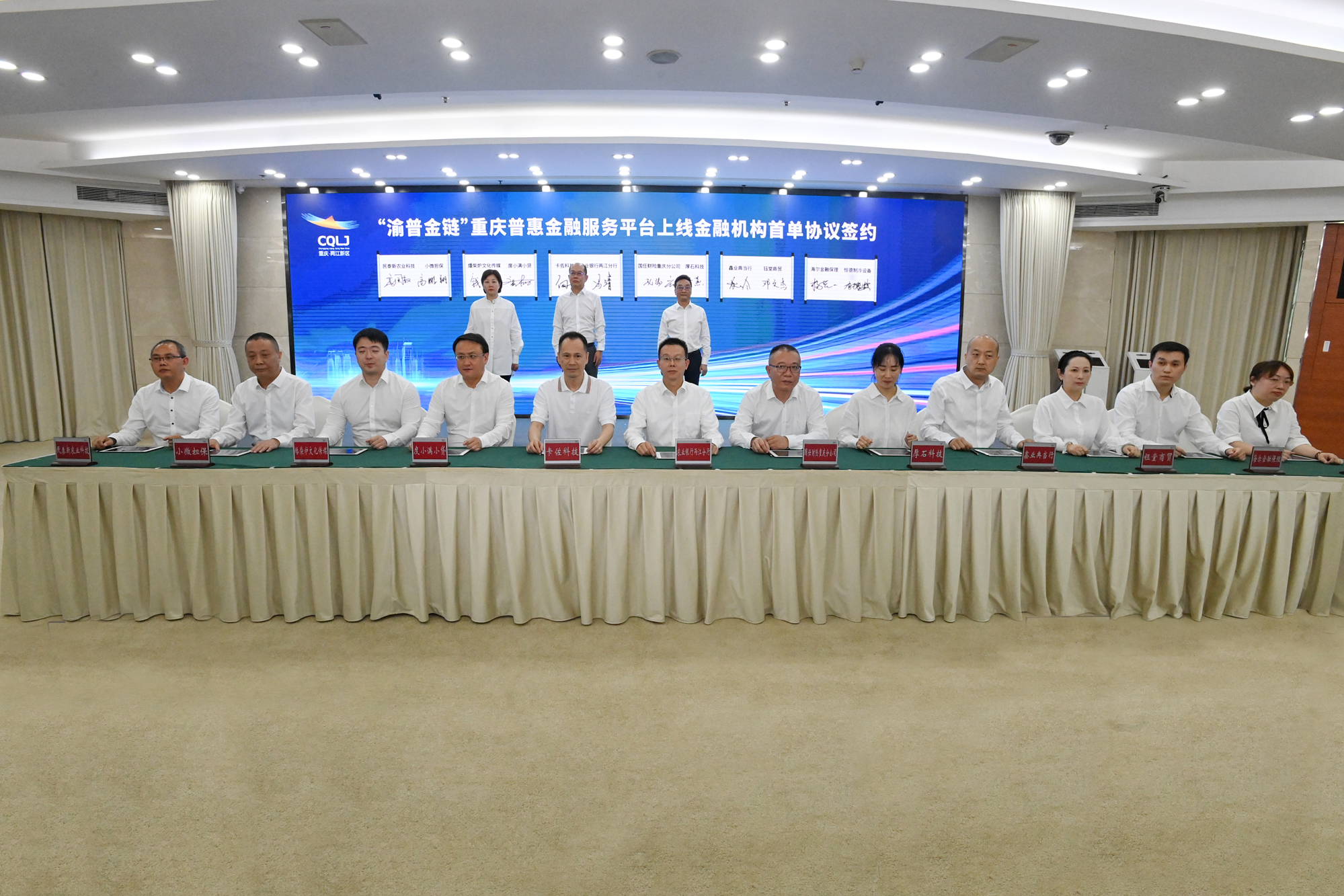 农行两江分行、国任财险重庆分公司、度小满小贷公司等6家金融机构签约。张玮真 摄影.jpg