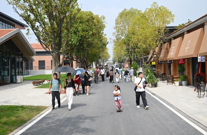 9月27日，游客在合肥骆岗公园中的园博小镇游玩。 新华社记者 周牧 摄.jpg