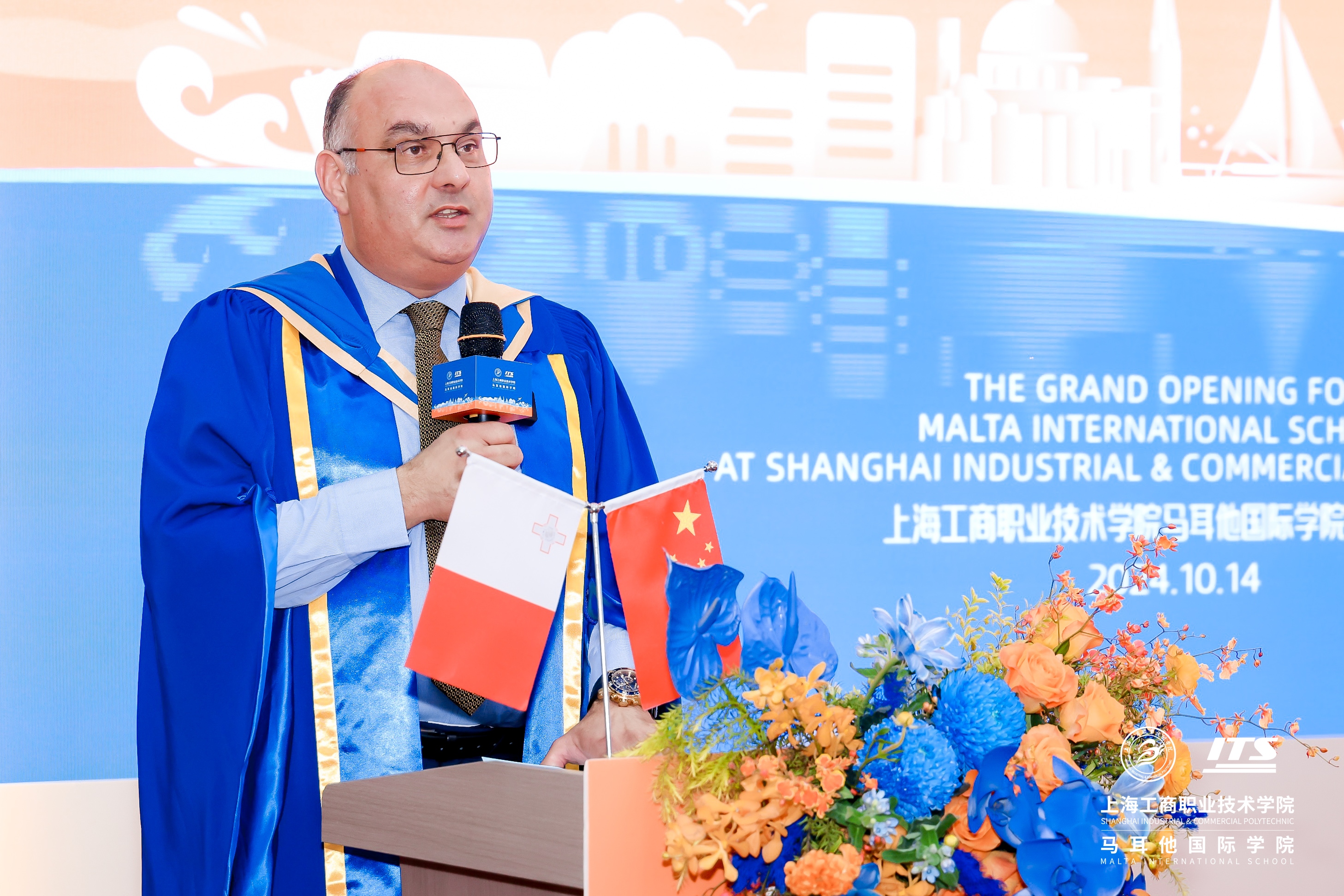 马耳他旅游学院校长皮埃尔费内克致辞.JPG
